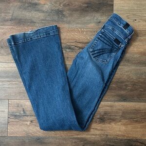 7 For All Mankind Dark Blue Flare Jeans
